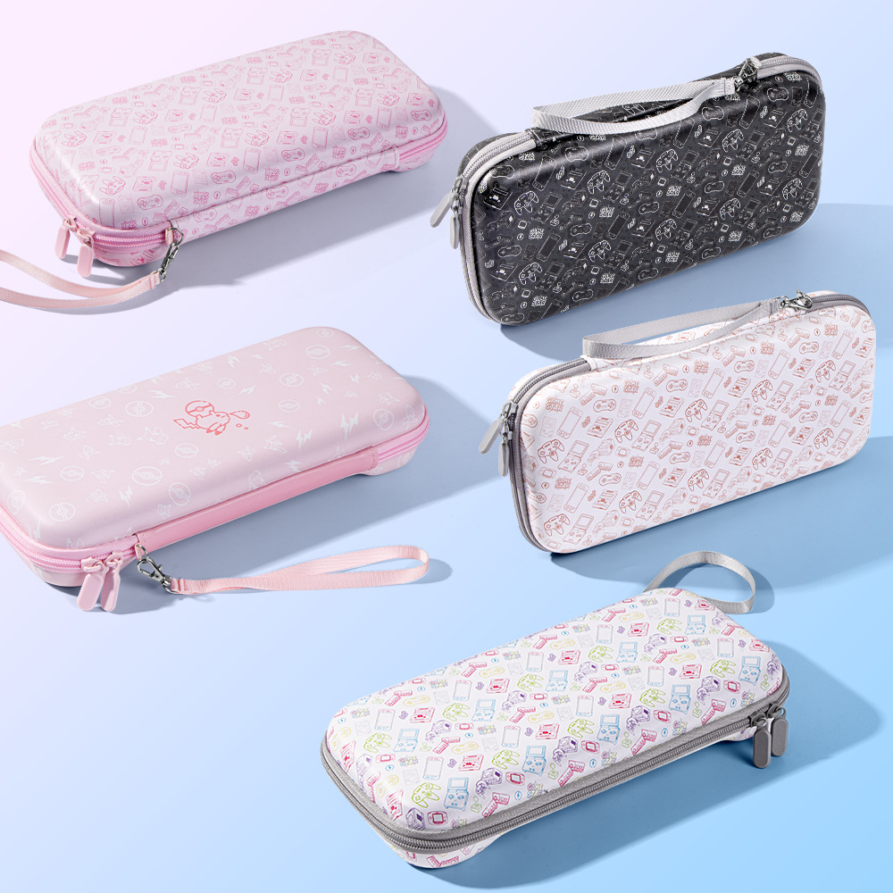 Gaming Accessories Bag - ポータブルクラシックプリントEVAハードゲームコンソール収納バッグ（SWITCH2用）、保護ジッパーキャリーハンドバッグ、ゲームアクセサリーギフト