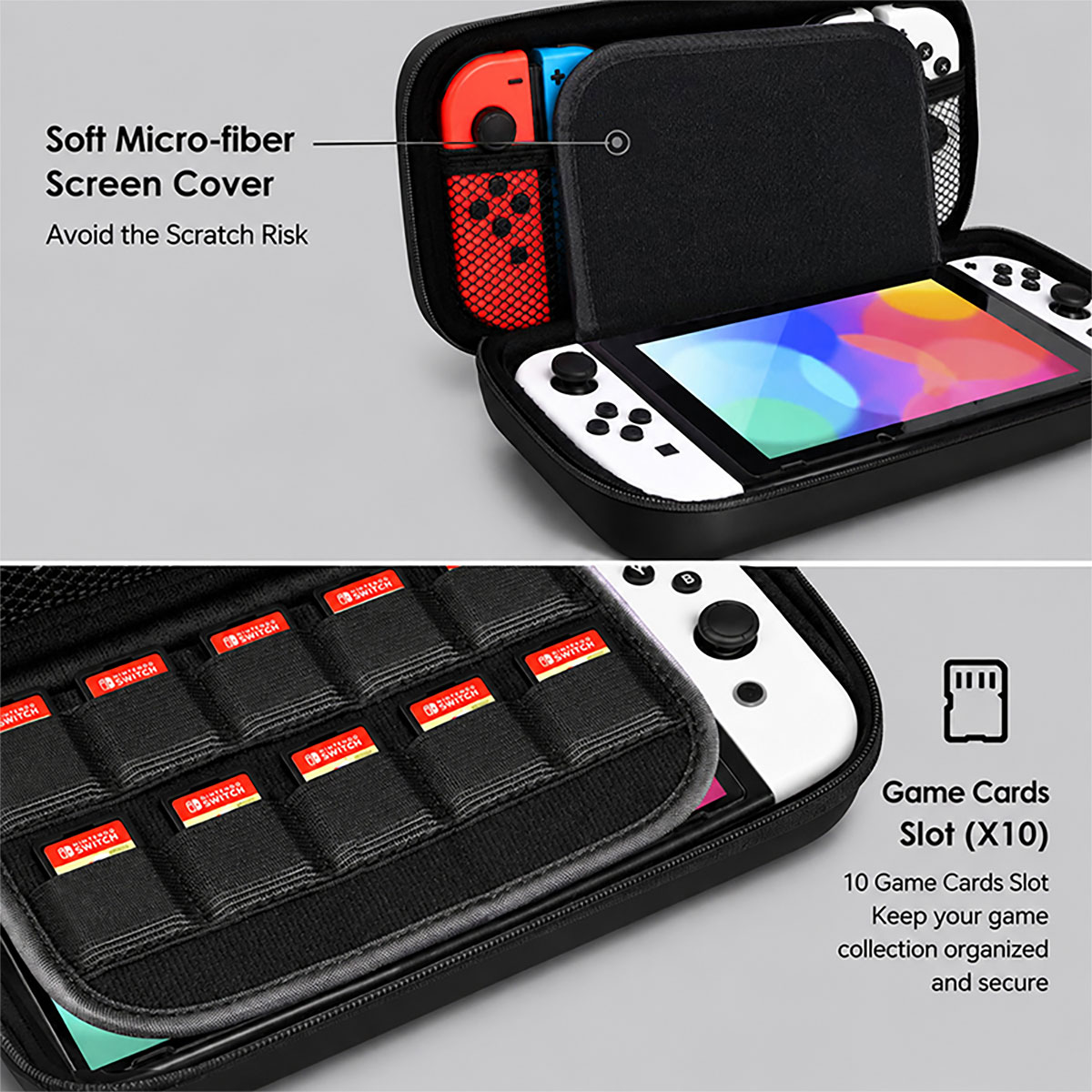 ニンテンドースイッチライト/OLED用メッシュポケット付きポ - Gaming Accessories Bag のレビューと価格
