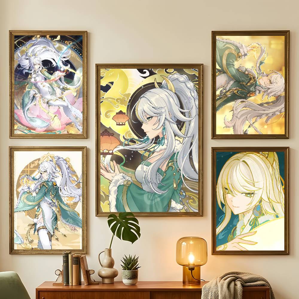 ゲーム Wuthering Waves Zibai ポスター - Gaming Accessories Wall のレビューと価格