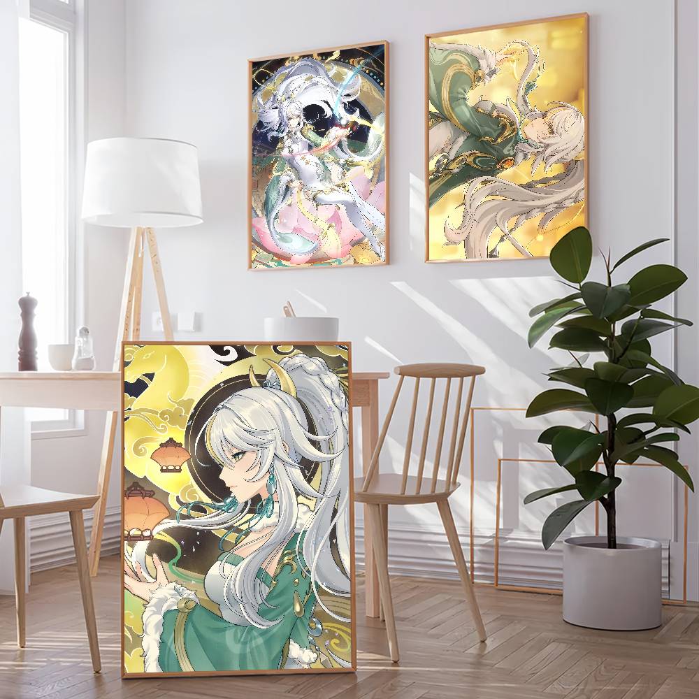 ゲーム Wuthering Waves Zibai ポスター - Gaming Accessories Wall のレビューと価格