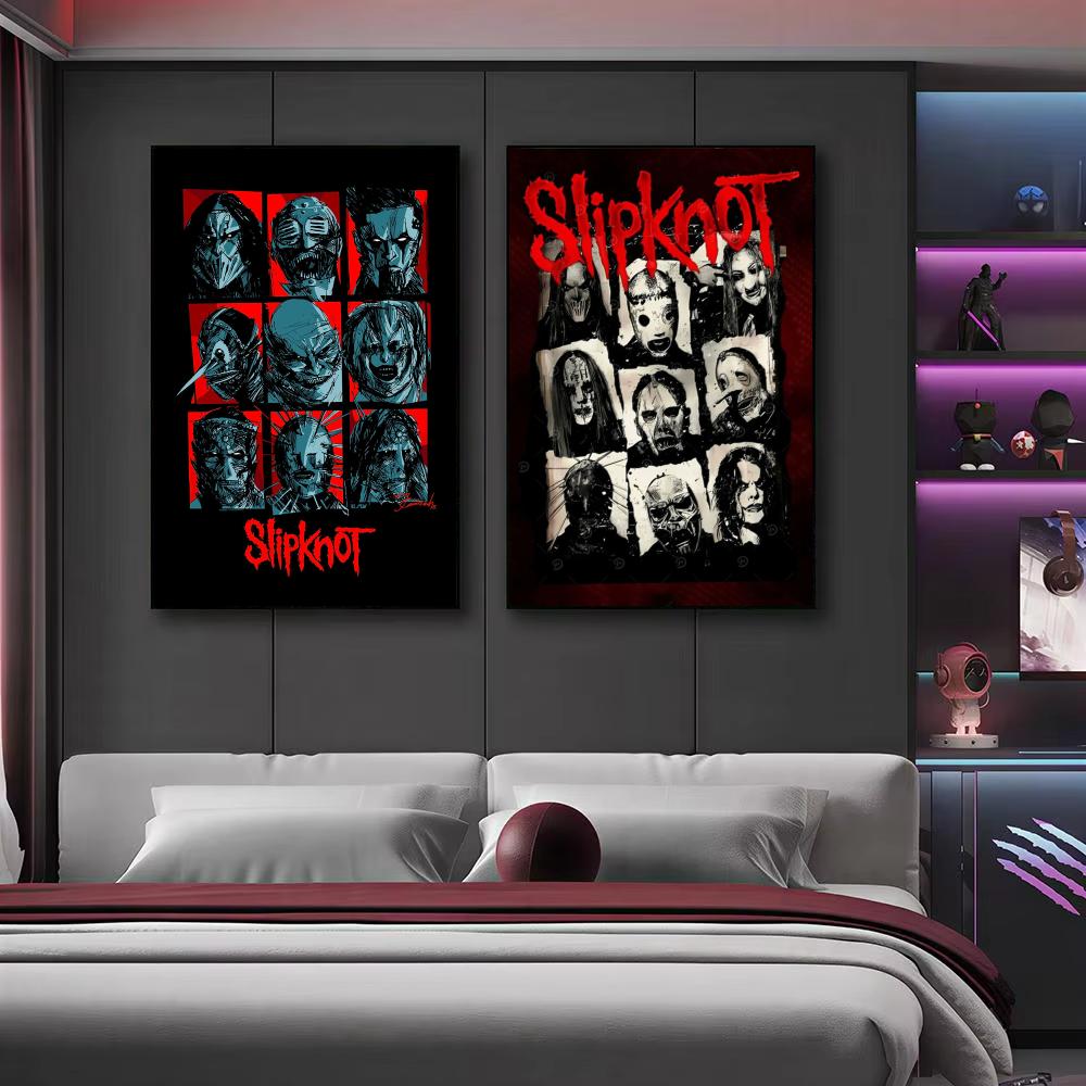 バンド S-Slipknot ロックポスター モダンな美的ポ - Gaming Accessories Wall のレビューと価格