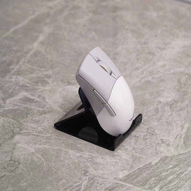 新しい 1 個アクリルマウス収納スタンドマウスホルダーディス - Gaming Accessories Holder のレビューと価格