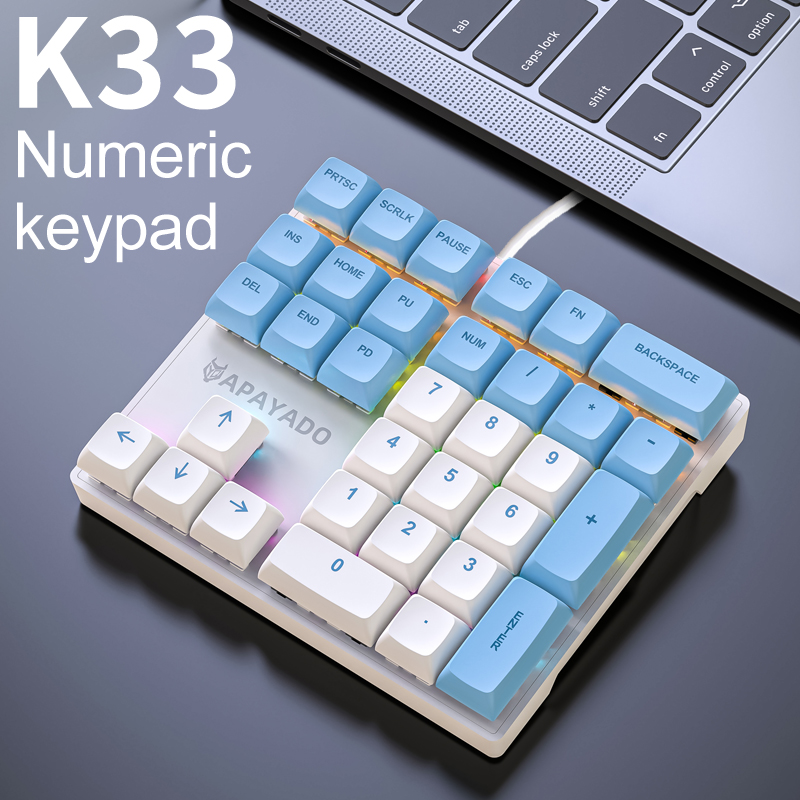 K33 33 キーメカニカルテンキー有線 Type-C ミニ - Keyboard Numpad Separate のレビューと価格