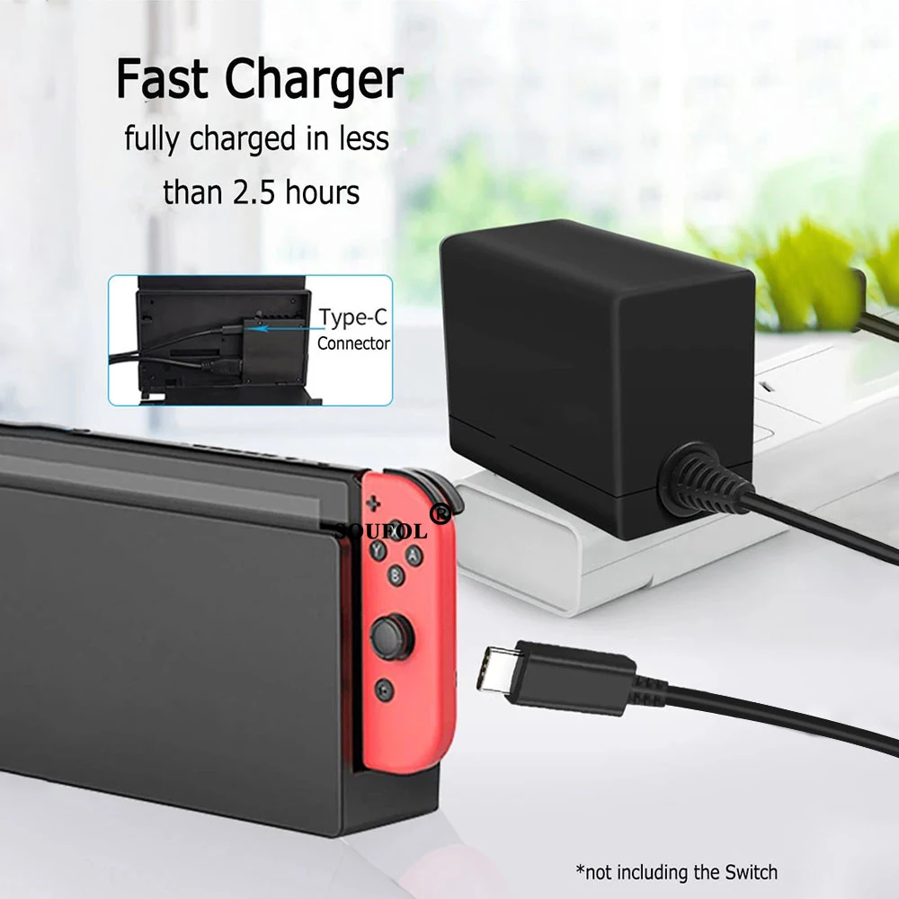 NS Switch & Switch 2用AC電源アダプター - Gaming Accessories Wall のレビューと価格