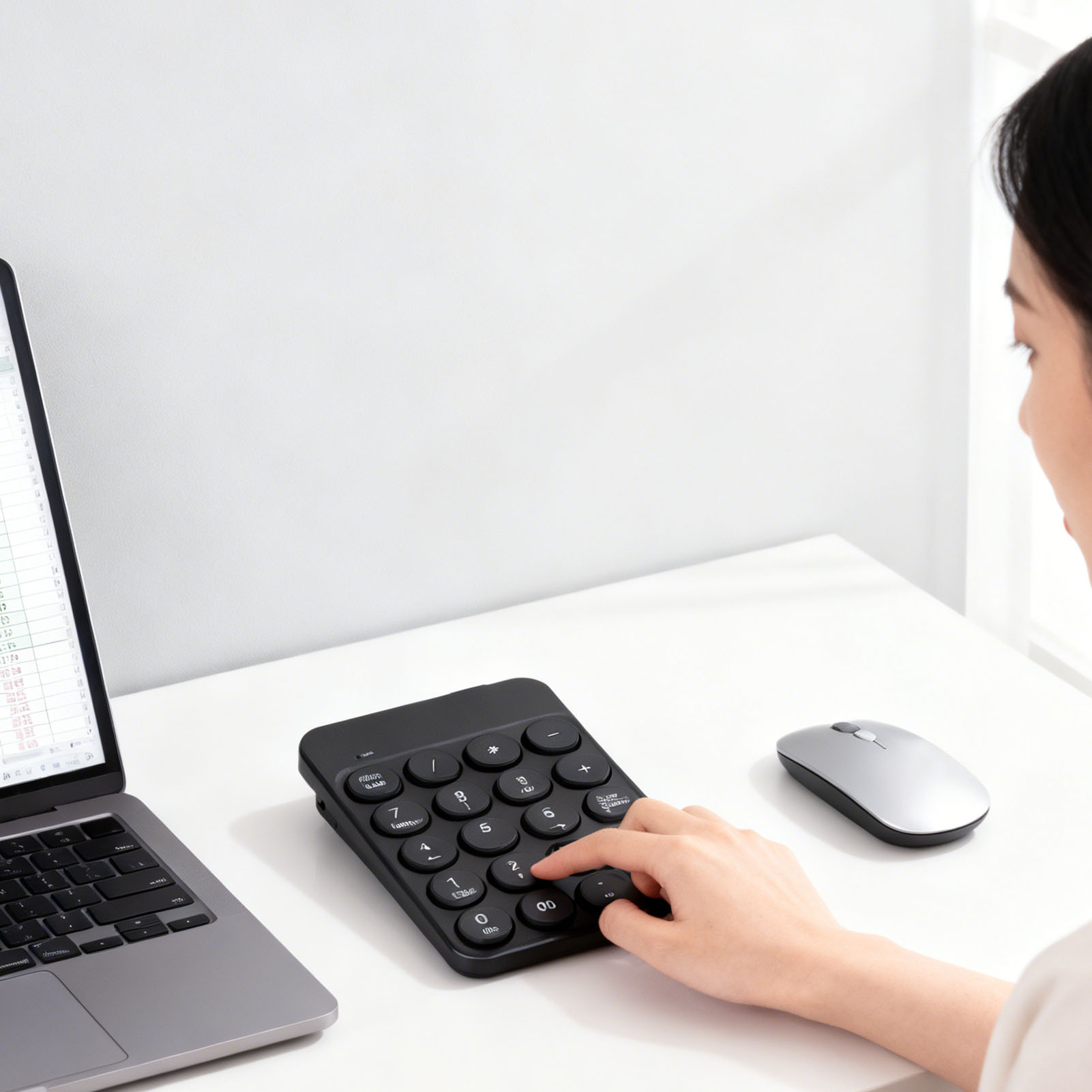ミニテンキー、丸型キーキャップ付き、2.4Gワイヤレス＆BT - Keyboard Numpad Separate のレビューと価格