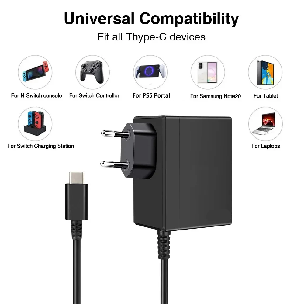 EU・US・UKプラグ対応 AC充電器 ニンテンドースイッチ - Gaming Accessories Wall のレビューと価格