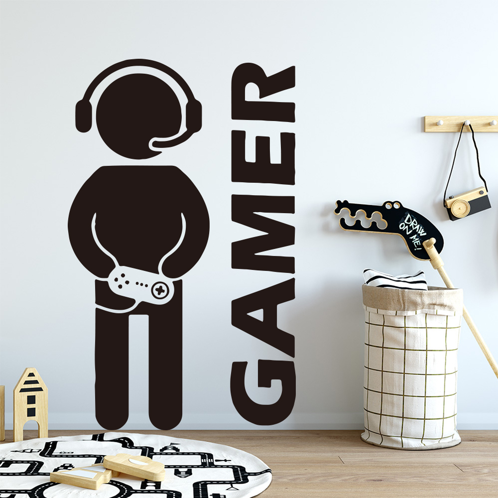 1pc ゲーマー壁アートデカールキッズルームの装飾ゲームハン - Gaming Accessories Wall のレビューと価格