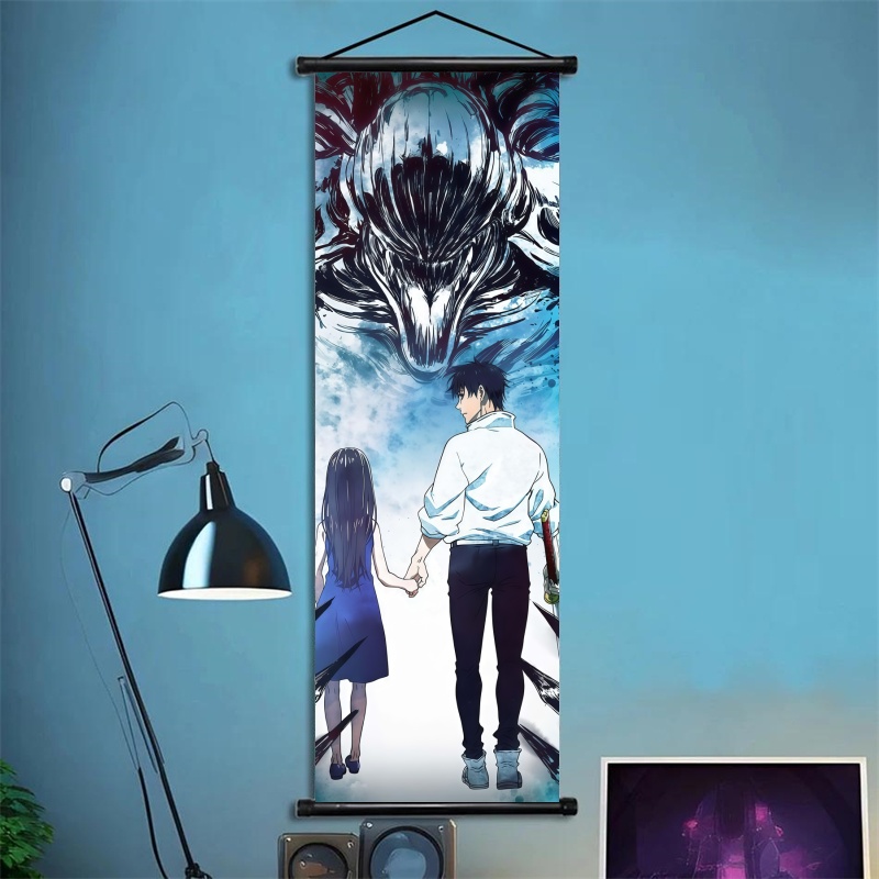 呪術廻戦伏黒恵吊り下げ絵巻、アニメアートファブリックウォール - Gaming Accessories Wall のレビューと価格